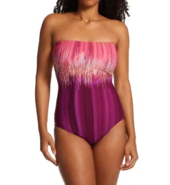 Gottex Moroccan Sky Bandeau One Piece Swimsuit MS070