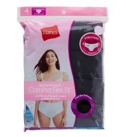 Hanes Ultimate ComfortFlex Fit Brief Panty - 4 Pack 40CFF4 -Freya Fashion Shop hanes hane01 40cff4 cs1