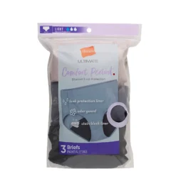 Hanes Comfort Period Light Brief Panty - 3 Pack 40FDL3 -Freya Fashion Shop hanes hane01 40fdl3 cs1