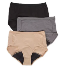 Hanes Comfort Period Moderate Brief Panty - 3 Pack 40FDM3 -Freya Fashion Shop hanes hane01 40fdm3 cs2