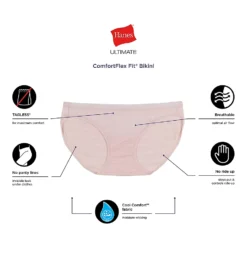 Hanes Ultimate ComfortFlex Fit Bikini Panty - 4 Pack 42CFF4 -Freya Fashion Shop hanes hane01 42cff4 cs6