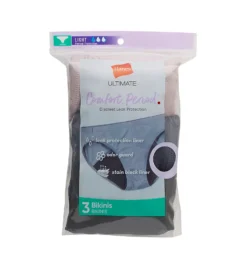 Hanes Comfort Period Light Bikini Period Panty - 3 Pack 42FDL3 -Freya Fashion Shop hanes hane01 42fdl3 cs1
