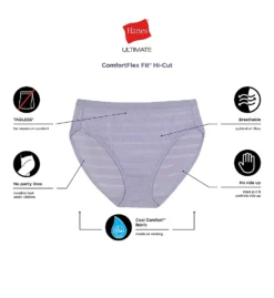 Hanes Ultimate ComfortFlex Fit Hi-Cut Panty - 4 Pack 43CFF4 -Freya Fashion Shop hanes hane01 43cff4 cs6
