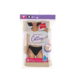 Hanes Cotton Hi-Cut Panty - 6 Pack 43H6CC -Freya Fashion Shop hanes hane01 43h6cc cs2