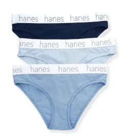 Hanes Cotton Blend Bikini Panty - 3 Pack 45UOBK -Freya Fashion Shop hanes hane01 45uobk cs2