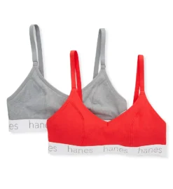 Hanes Triangle Bralette - 2 Pack DHO101 -Freya Fashion Shop hanes hane01 dho101 cs2