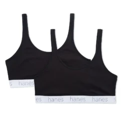 Hanes Scoop Stretch Cotton Blend Bralette - 2 Pack DHO102 -Freya Fashion Shop hanes hane01 dho102 cs2