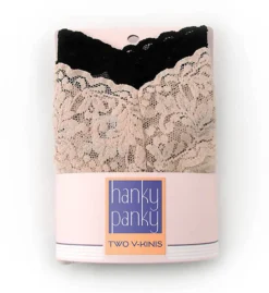 Hanky Panky Signature Lace V-kini Panties - 2 Pack 23742PK -Freya Fashion Shop hanky panky hnk001 23742pk cs1