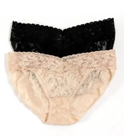 Hanky Panky Signature Lace V-kini Panties - 2 Pack 23742PK -Freya Fashion Shop hanky panky hnk001 23742pk cs2