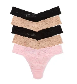 Hanky Panky Original Rise Signature Lace Thongs - 5 Pack 4811FP -Freya Fashion Shop hanky panky hnk001 4811fp cs2