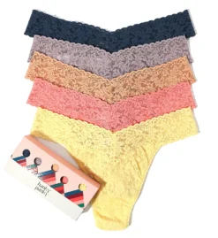 Hanky Panky Signature Lace Original Rise Thong Holiday 5 Pack 48LN5BX -Freya Fashion Shop hanky panky hnk001 48ln5bx cs2