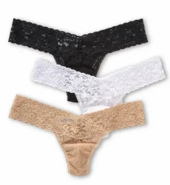 Hanky Panky Signature Lace Low Rise Thong - 3 Pack 49113PK -Freya Fashion Shop hanky panky hnk001 49113pk cs2