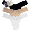 Hanky Panky Supima Cotton Original Rise Thong - 3 Pack 8918013 -Freya Fashion Shop hanky panky hnk001 8918013 gs