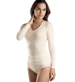 Hanro Woolen Silk Long Sleeve Shirt 1418 -Freya Fashion Shop hanro han001 1418 cs1