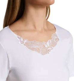 Hanro Paola Short Sleeve Sleep Gown 76047 -Freya Fashion Shop hanro han001 76047 cs1