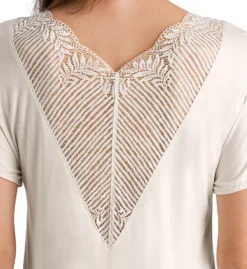 Hanro Irini Sleep Lace Trim Short Sleeve Gown 76877 -Freya Fashion Shop hanro han001 76877 cs3