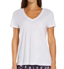 Hanro Sleep & Lounge Short Sleeve V-Neck Shirt 77876 -Freya Fashion Shop hanro han001 77876 fs