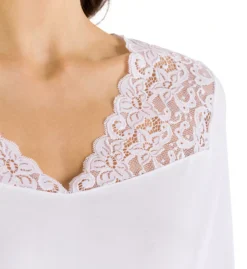 Hanro Moments 3/4 Sleeve Gown 77931 -Freya Fashion Shop hanro han001 77931 cs1