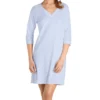 Hanro Pure Essence 3/4 Sleeve V Neck Sleep Gown 77948 -Freya Fashion Shop hanro han001 77948 gs
