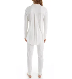Hanro Pure Essence Long Sleeve Button Front Pajama 77949 -Freya Fashion Shop hanro han001 77949 bs