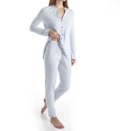 Hanro Pure Essence Long Sleeve Button Front Pajama 77949 -Freya Fashion Shop hanro han001 77949 cs1