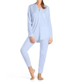 Hanro Pure Essence Long Sleeve Button Front Pajama 77949 -Freya Fashion Shop hanro han001 77949 cs3