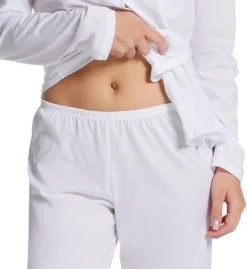 Hanro Cotton Deluxe Button Front Pajama Set 7956 -Freya Fashion Shop hanro han001 7956 cs1