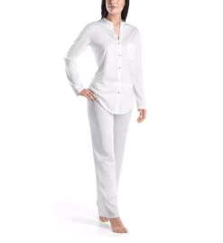 Hanro Cotton Deluxe Button Front Pajama Set 7956