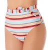 Hot Water Love Stripe High Waist Brief Swim Bottom 24LS4040 -Freya Fashion Shop hot water hw01 24ls4040 gs