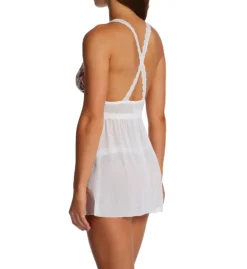 Ilusion Floral Lace & Mesh Babydoll With Thong 71071016 -Freya Fashion Shop ilusion ilu01 71071016 bs