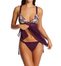 Ilusion Floral Lace & Mesh Babydoll With Thong 71071016 -Freya Fashion Shop ilusion ilu01 71071016 cs1