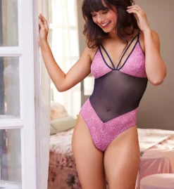 Ilusion Strappy Lace Sheer Lace Teddy 71071020 -Freya Fashion Shop ilusion ilu01 71071020 cs1