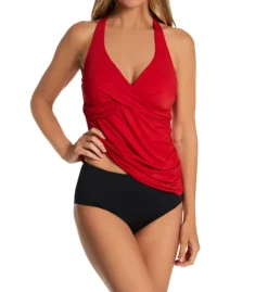 Jantzen Solids Louise Wrap Tankini Swim Top 23155T -Freya Fashion Shop jantzen jtz01 23155t cs1