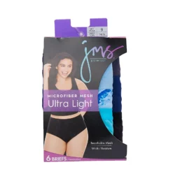 Just My Size Microfiber Mesh Ultra Light Brief Panty - 6 Pack 1210U6 -Freya Fashion Shop just my size just01 1210u6 cs1