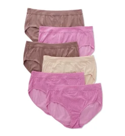 Just My Size Cool Comfort Ultra Soft Brief Panty - 6 Pack 14106C -Freya Fashion Shop just my size just01 14106c cs2