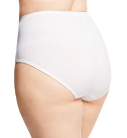 Just My Size Cool Comfort Cotton White Brief Panty - 6 Pack 16106P -Freya Fashion Shop just my size just01 16106p bs