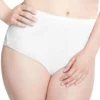 Just My Size Cool Comfort Cotton White Brief Panty - 6 Pack 16106P
