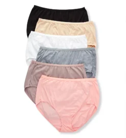 Just My Size Cool Comfort Cotton High Brief Panty - 6 Pack 16156C -Freya Fashion Shop just my size just01 16156c cs2