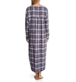 KayAnna Grey Tartan Flannel Gown F11435G -Freya Fashion Shop kayanna kay001 f11435g bs