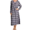 KayAnna Grey Tartan Flannel Gown F11435G -Freya Fashion Shop kayanna kay001 f11435g gs