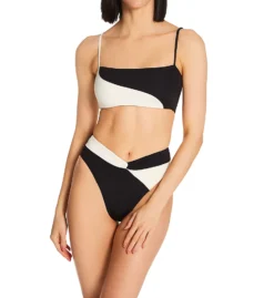 L Space Color Block Ari Bandeau Bikini Swim Top CBAIT21 -Freya Fashion Shop l space lspc01 cbait21 cs1
