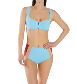 L Space Color Block Portia Girl Hi Waist Swim Bottom CBPGC20 -Freya Fashion Shop l space lspc01 cbpgc20 cs1