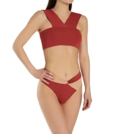 L Space Gold Stars Parker Reversible Bikini Swim Top LSPAT17 -Freya Fashion Shop l space lspc01 lspat17 cs4