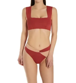 L Space Gold Stars Parker Reversible Bikini Swim Top LSPAT17 -Freya Fashion Shop l space lspc01 lspat17 cs5