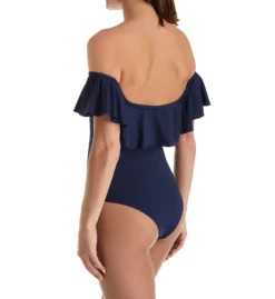 L Space Ruffles Kimora Off The Shoulder One Piece Swimsuit MTKMM18 -Freya Fashion Shop l space lspc01 mtkmm18 bs