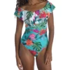 La Blanca Tropicalia Off Shoulder Mio One Piece Swimsuit LB1BM11 -Freya Fashion Shop la blanca labl01 lb1bm11 gs