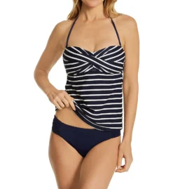 La Blanca Capri Stripe Twist Bandini Swim Top LB1VB85 -Freya Fashion Shop la blanca labl01 lb1vb85 cs1