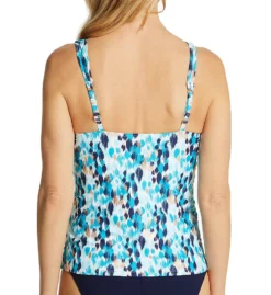 La Blanca Seaglass Shores Surplice Ruffle Tankini Swim Top LB2CG89 -Freya Fashion Shop la blanca labl01 lb2cg89 bs