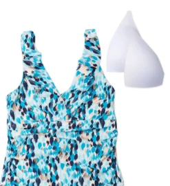 La Blanca Seaglass Shores Surplice Ruffle Tankini Swim Top LB2CG89 -Freya Fashion Shop la blanca labl01 lb2cg89 cs6