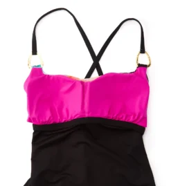 La Blanca Prism Palm Over Shoulder Mio One Piece Swimsuit LB2CX24 -Freya Fashion Shop la blanca labl01 lb2cx24 cs5